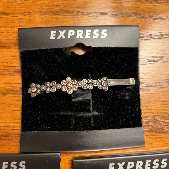 Vintage Express Y2K Brass & Rhinestone Hair Clips Bobby Pins - Picture 5 of 5